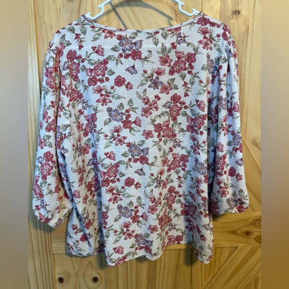 Papermoon Floral Blouse in Pink and Purple - Picture 6 of 7